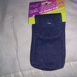Cell phone bag with 42" shoulder strap
